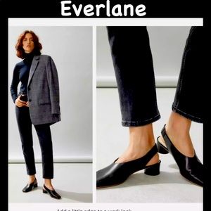EVERLANE black sling back ladies Sz 9 round heel